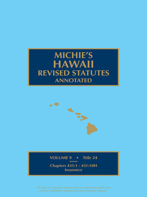 cover image of Michie's Hawaii Revised Statutes Annotated